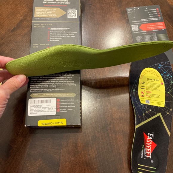 NIB EasyFeet Earth Basics daily comfort and support insoles / orthotics - Picture 2 of 9